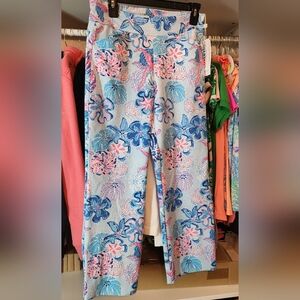 Lilly Pulitzer Alston Luxletic Golf Pants Bahamas Beachcomber Crop 4 NWT